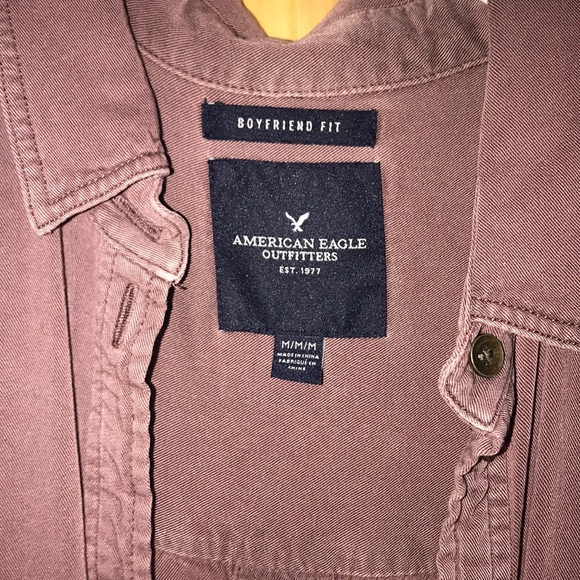 American Eagle mauve button down - Picture 2 of 4